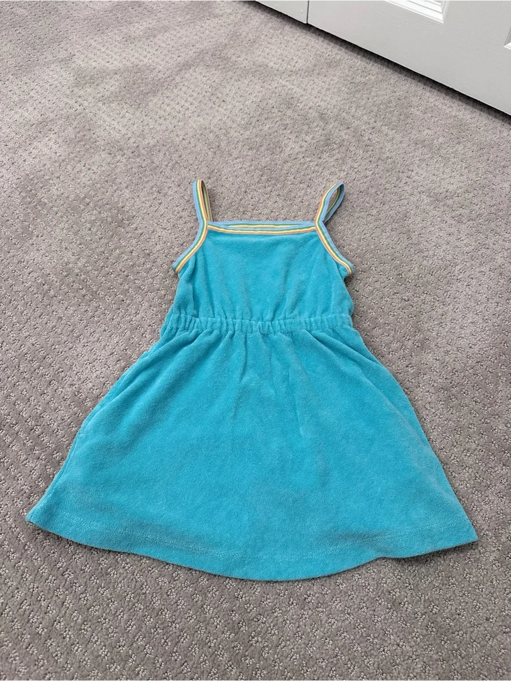 Hanna Andersson Loop Terry Beach Dress with Pockets, Size 3T, Tidepool